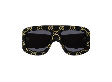 Gucci GG0983S 004 Black With Gold GG Pattern/Grey