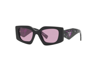 Prada PR15YSF 1AB07Q Black/Dark Violet Mirror Silver Int