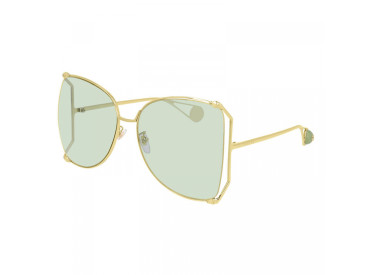 Gucci GG0252S 012 Gold/Light Green