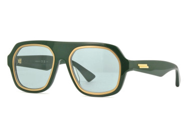 Bottega Veneta BV1217S 002 Dark Green/Gold/Sage Green
