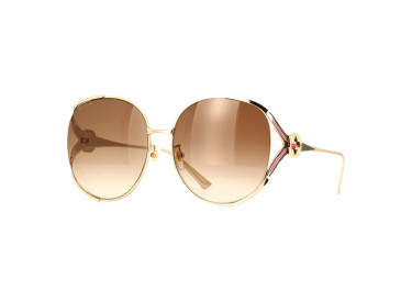 Gucci GG0225S 007 Gold/Brown Gradient