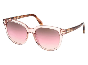 Tom Ford FT0914-F 72F Transparent Light Pink with Antique Pink Havana/Gradient Brown