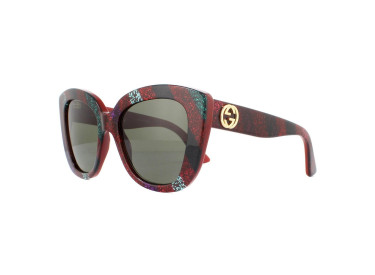 Gucci GG0327S 005 Red Multicolor/Grey