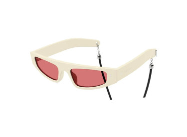 Gucci GG1634S 007 Ivory With Black Cord/Red