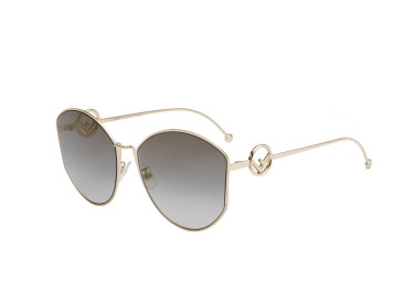 Fendi FF0335/F/S J5GFQ Gold/Grey Gold Mirror Gradient