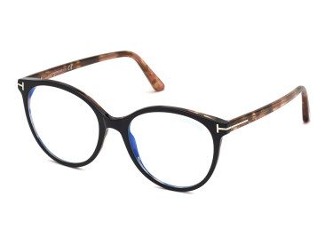 Tom Ford FT5742-B 005 Bilayer Black and Antique Pink Havana 53mm