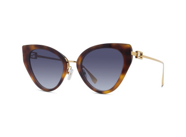 Fendi FE40014U 53B Classic Havana/Dark Grey