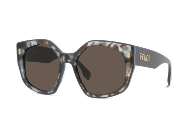 Fendi FE40017I 55E Acqua Grey Havana/Dark Brown