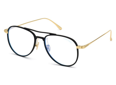 Tom Ford FT5666-B/O 002 Matte Black/Yellow Gold 52mm