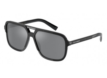 Dolce & Gabbana DG4354 32986G Nero Texture Spigato/Mirror Gunmetal
