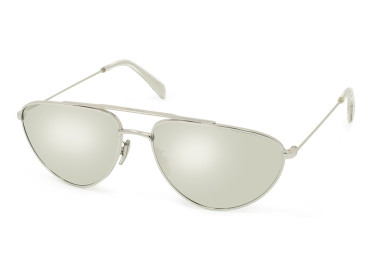 Celine CL40077U 16C Shiny Palladium/Smoke Mirror