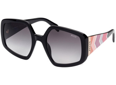 Emilio Pucci EP0156 01B Shiny Black/Smoke Gradient