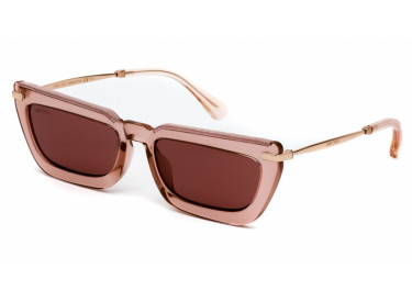 Jimmy Choo VELA/G/S 0KON4S Nude Glitter/Burgundy