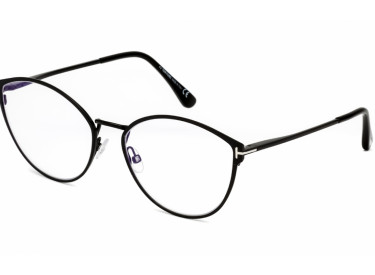 Tom Ford FT5573-B 001 Shiny Black / Blue Light Block 55mm