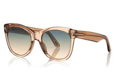 Tom Ford FT0870 45P Rose Champagne/Gradient Green & Sand