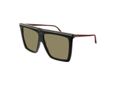 Gucci GG0733S 005 Black Havana/Green