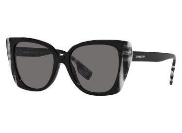 Burberry BE4393 405181 Black/Check White Black/Dark Grey Polarized