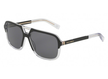 Dolce & Gabbana DG4354 501/81 Matte Black On Crystal/Polarized Grey