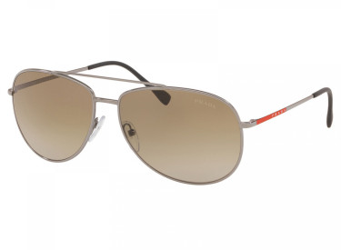 Prada Sport PS55US 5AV1X1 Gunmetal / Brown Gradient 61X15X145