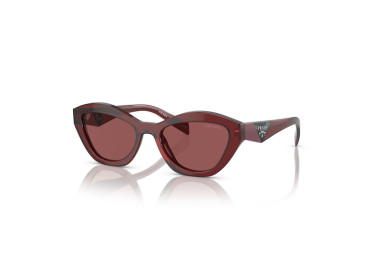 Prada PRA02S 18O80B Red Transparent/Dark Violet