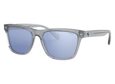 Polo Ralph Laurent PH4167 51111U Transparent Grey/Light Blue Mirror Silver