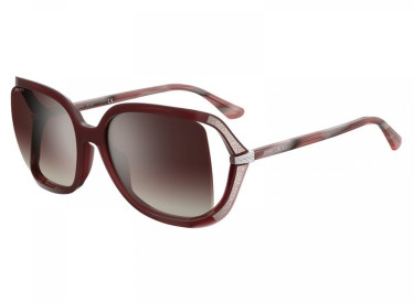 Jimmy Choo TILDA/G/S LHFNQ Opaline Burgundy / Brown Shiny Silver Mirror