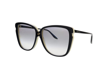 Gucci GG0709S 004 Black White/Grey