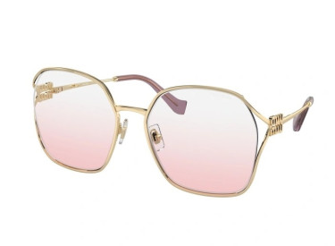 Miu Miu MU52WS ZVN04Z Pale Gold/Clear Gradient Pink