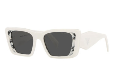 Prada PR08YS 02V5S0 White/Havana Black/Dark Grey