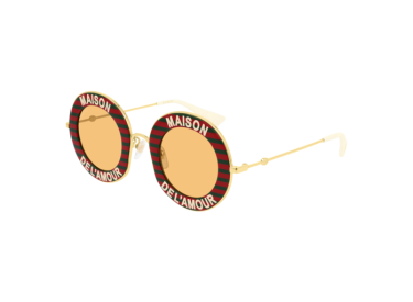 Gucci GG0113S 007 Red Gold/Yellow
