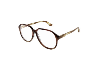 Gucci GG1036O 003 Striped Burgundy Brown Havana 58mm