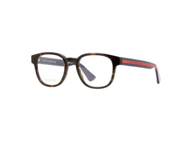 Gucci GG0927O 002 Dark Havana with Blue and Red Stripe 49mm