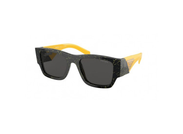 Prada PR10ZS 19D5S0 Black/Yellow Marble/Dark Grey