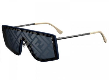 Fendi FFM0076/G/S PJP7R Blue/Blue Silver Mirror