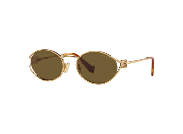 Miu Miu MU52YS 7OE01T Brass Gold/Dark Brown
