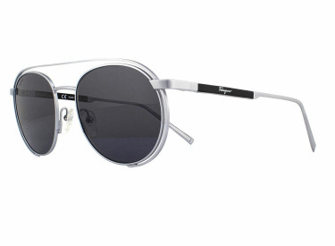 Salvatore Ferragamo SF169S 029 Matte Silver/Solid Grey