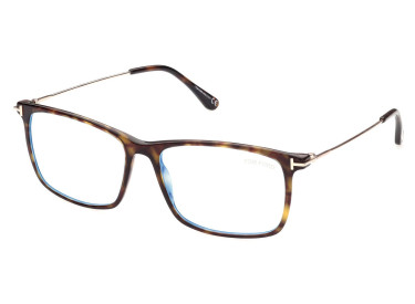 Tom Ford FT5758-F-B 052 Shiny Classic Dark Havana/Rose Gold 56mm