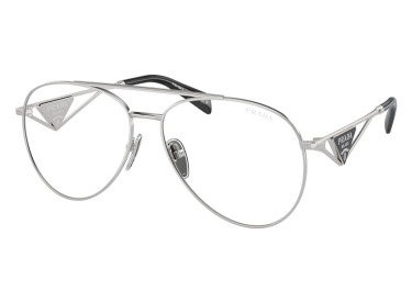 Prada PR73ZS 1BC08N Silver/Clear Blue Light Filter 61mm