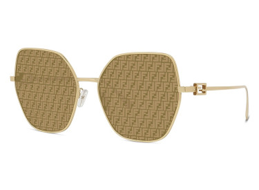 Fendi FE40033U 10G Gold/Brown with MLV Gold Micro FF Pattern