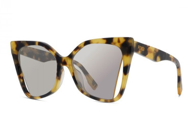 Fendi FE40010U 55C Tokyo Havana/Silver Mirror