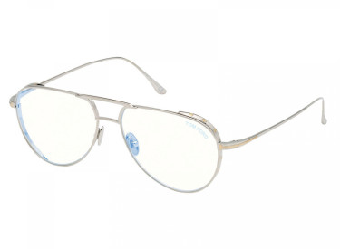 Tom Ford FT5658-B 018 Shiny Rhodium/Blue Filter 56mm