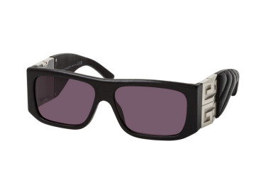 Givenchy GV40034I 01A Black Leather and Silver/Smoke