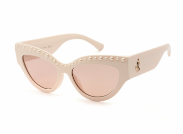 Jimmy Choo SONJA/G/S 0SZJ Ivory / Pink Flash Silver Mirror