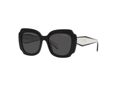 Prada PR16YSF 09Q5S0 Shiny Black/Dark Grey