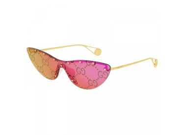 Gucci GG0666S 003 Gold/Pink Mirror