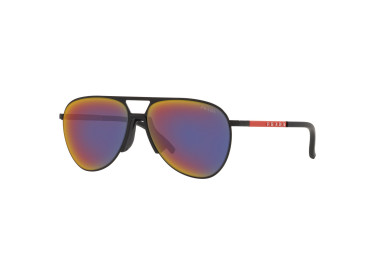 Prada PS51XS 1BO01M Matte Black/Dark Grey Mirror Blue/Red