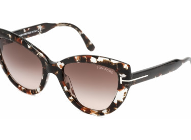 Tom Ford FT0762 55F Shiny Black/Brown Gradient
