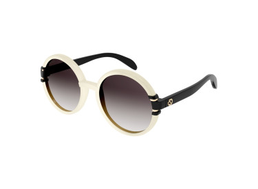 Gucci GG1067S 003 Ivory/Black/Brown Gradient