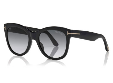 Tom Ford FT0870-F 01B Shiny Black/Gradient Smoke
