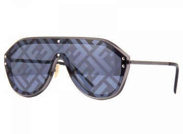 Fendi FFM0039/G/S V81MD Dark Ruthenium Black/Blue FF Logo